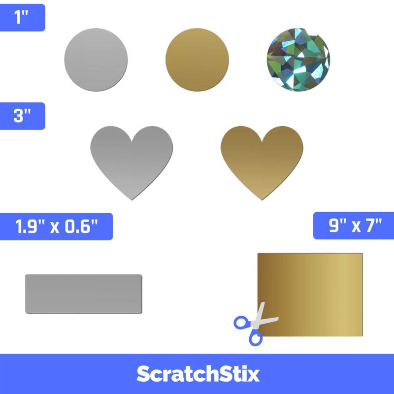 ScratchStix 150 Pack, 1" Holographic Shiny Scratch Off Stickers Labels - Round - Image 5